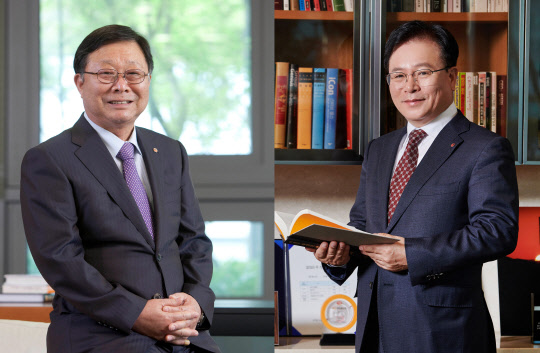 도상철(왼쪽), 조항목 NS홈쇼핑 공동대표 <NS홈쇼핑 제공>